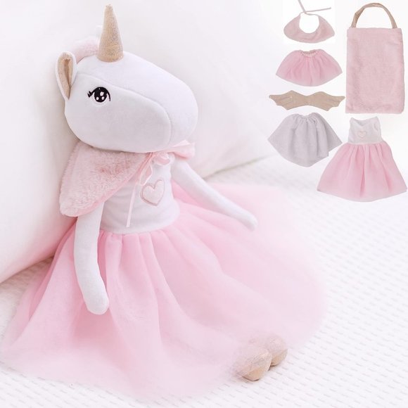 Year Old Girl Pink Ballerina Unicorn Plush Tutu Cloths Wings
